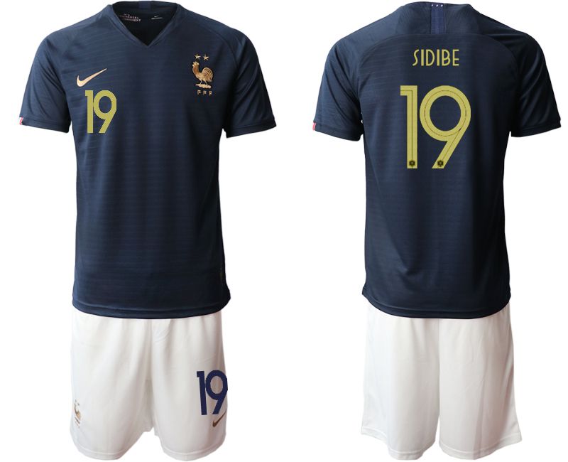 Men 2019-2020 Season National Team French home #19 blue Soccer Jerseys